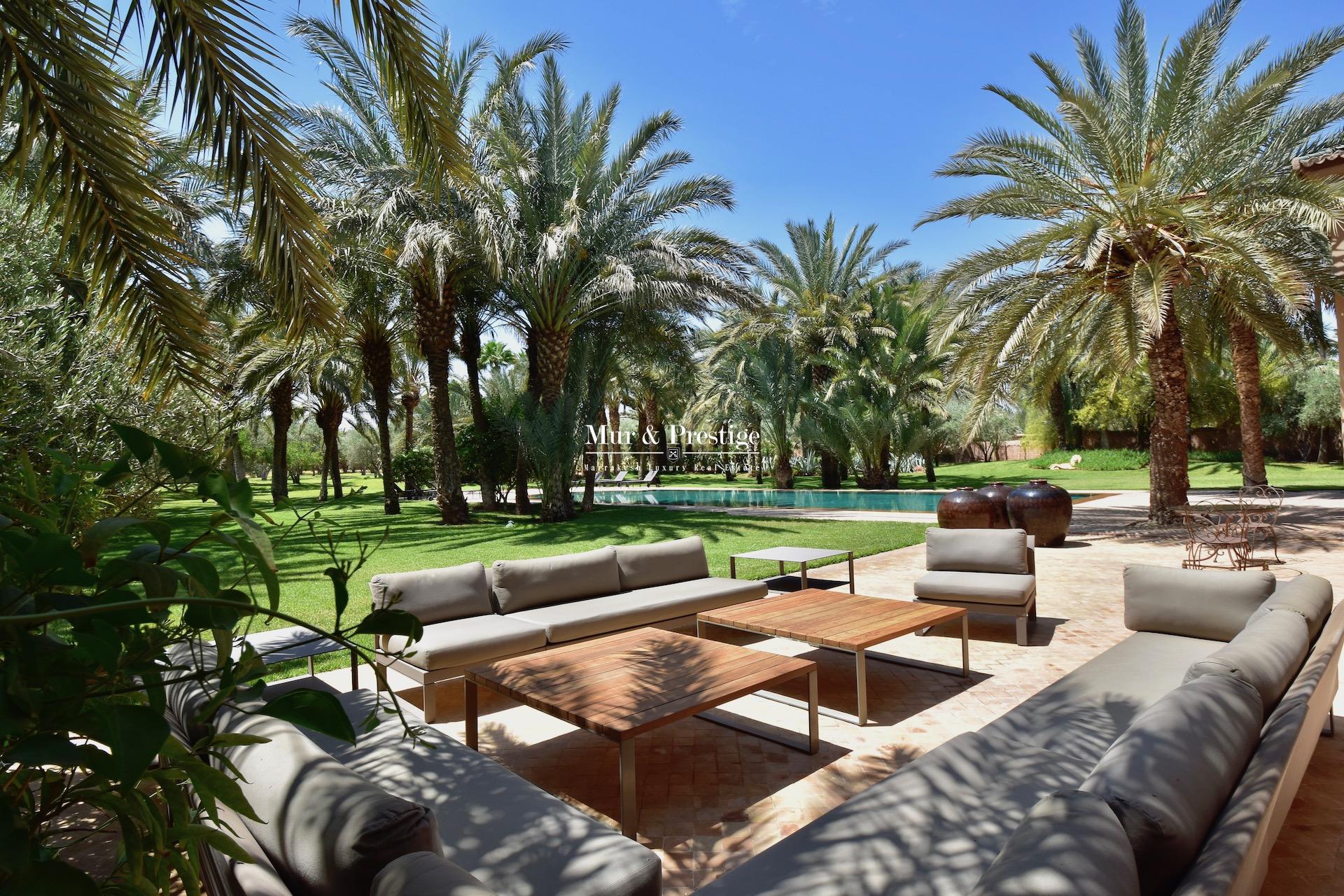 Agence Immobilière  Marrakech - Propriété en vente à la Palmeraie 