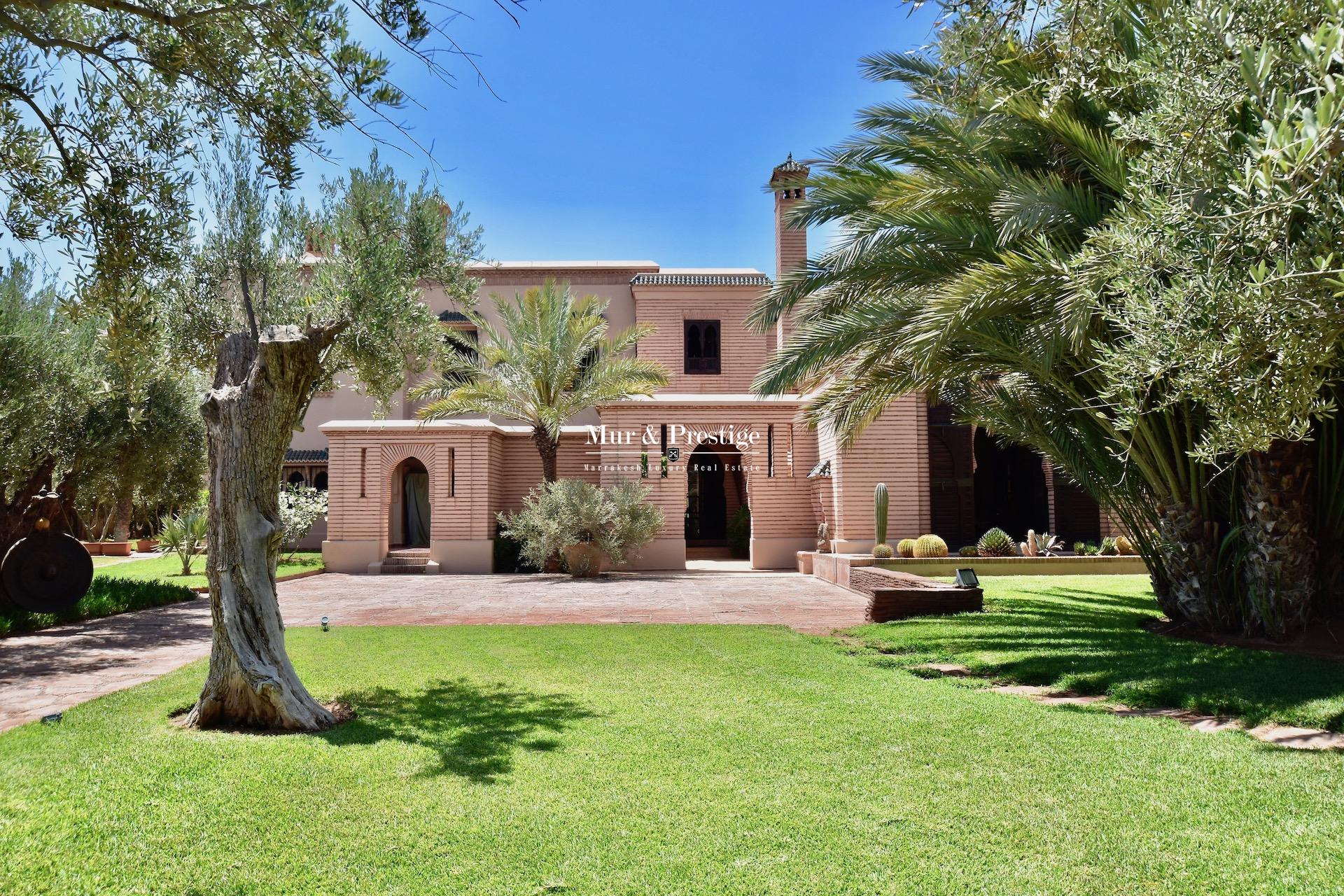 Agence Immobilière  Marrakech - Propriété en vente à la Palmeraie 