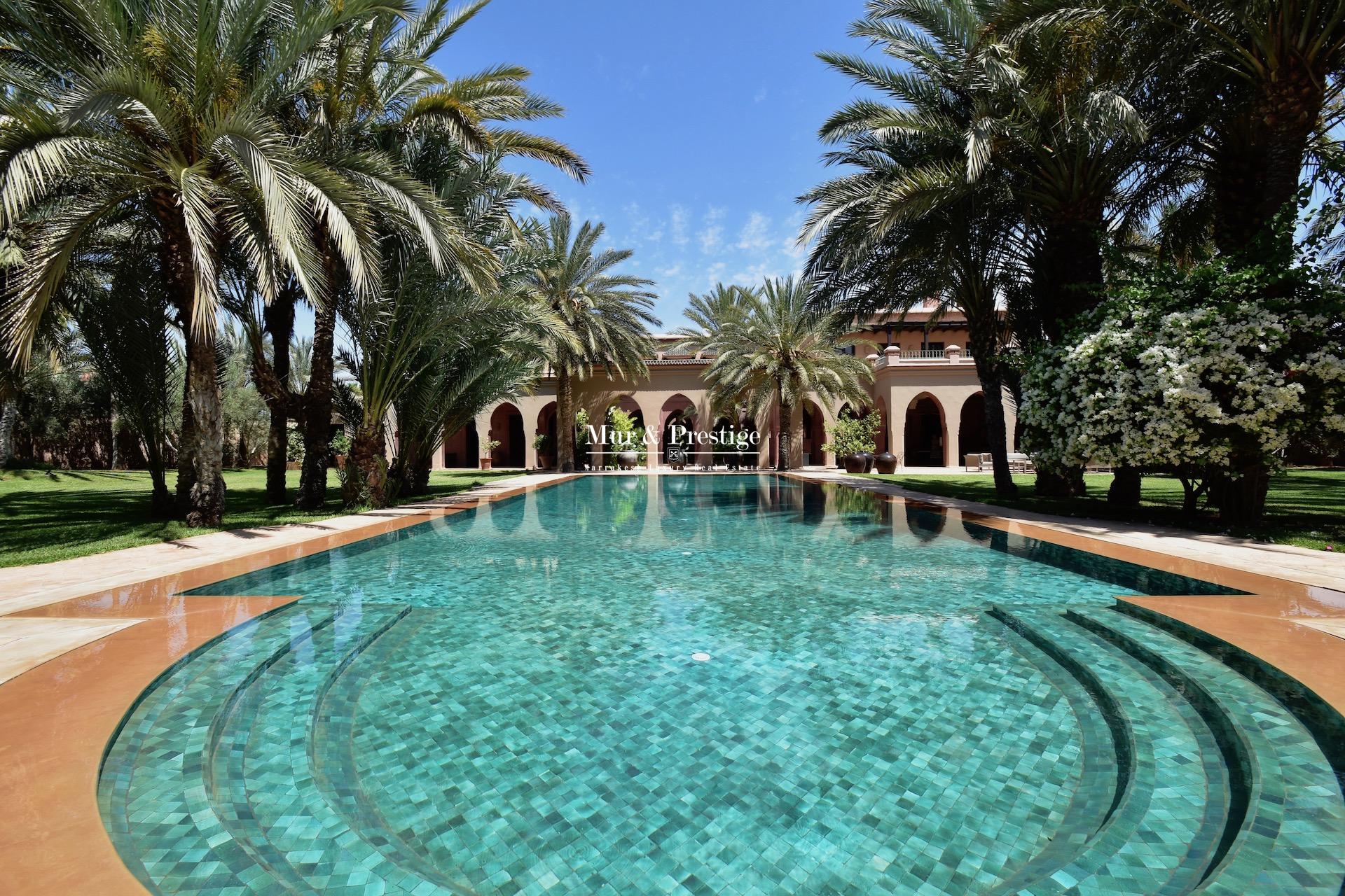 Agence Immobilière  Marrakech - Propriété en vente à la Palmeraie 