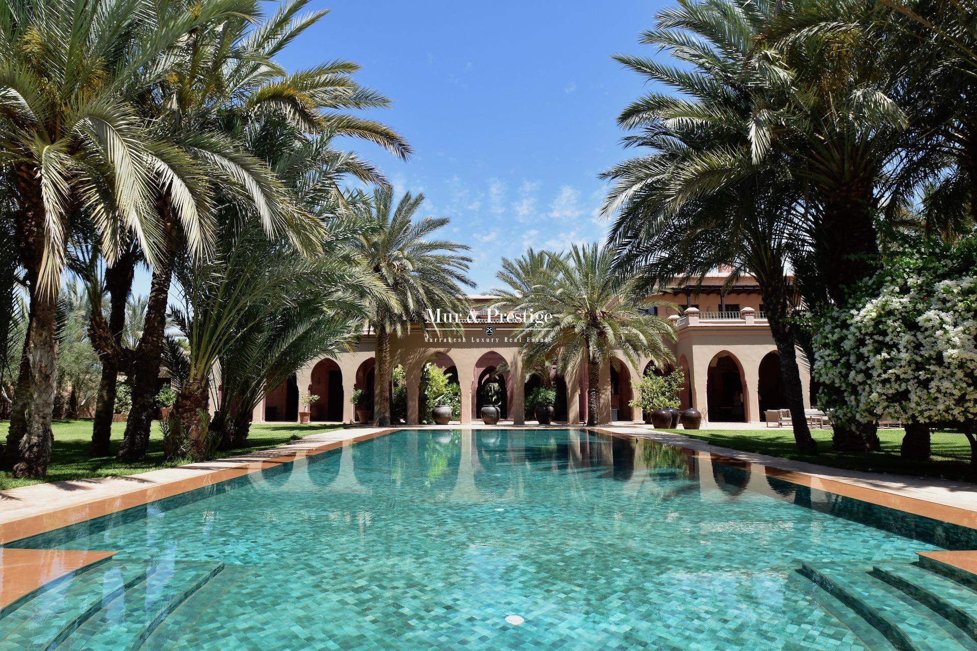 Agence Immobilière  Marrakech - Propriété en vente à la Palmeraie 