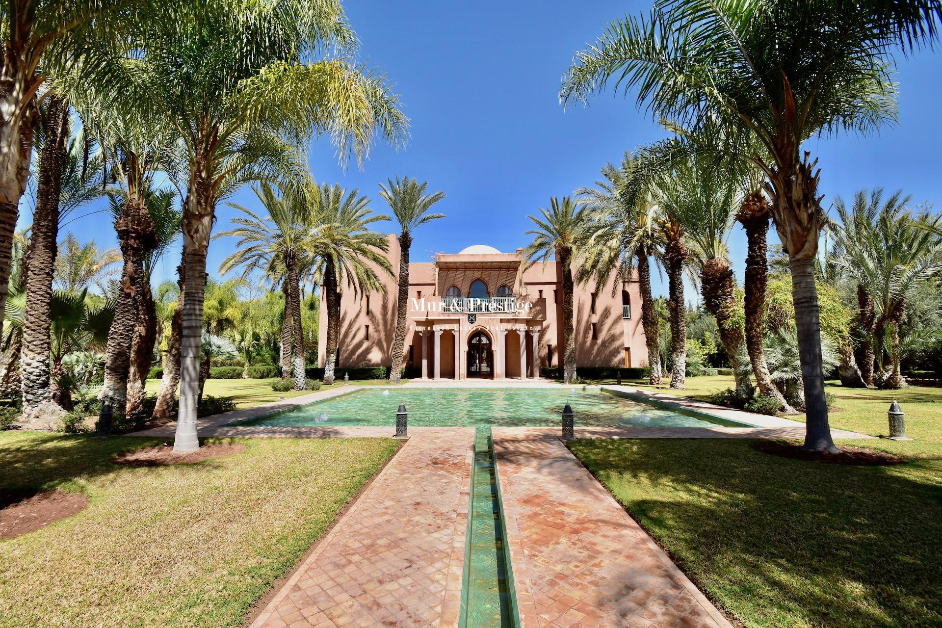 Palais en vente à Marrakech sur 4 hectares - Agence Immobilière 