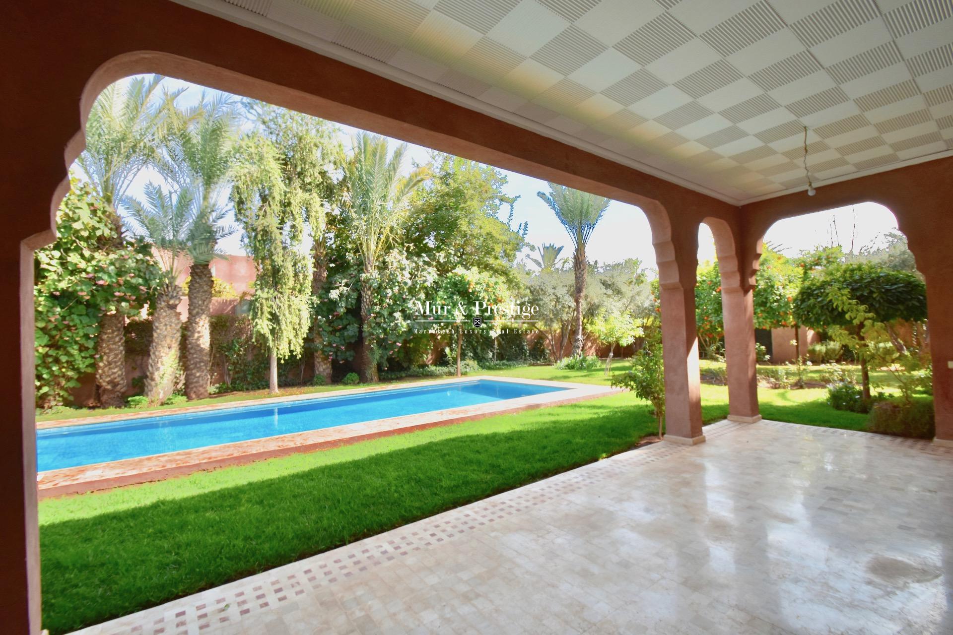 Agence immobilière Marrakech – Villa à louer sur l’avenue Mohamed VI 