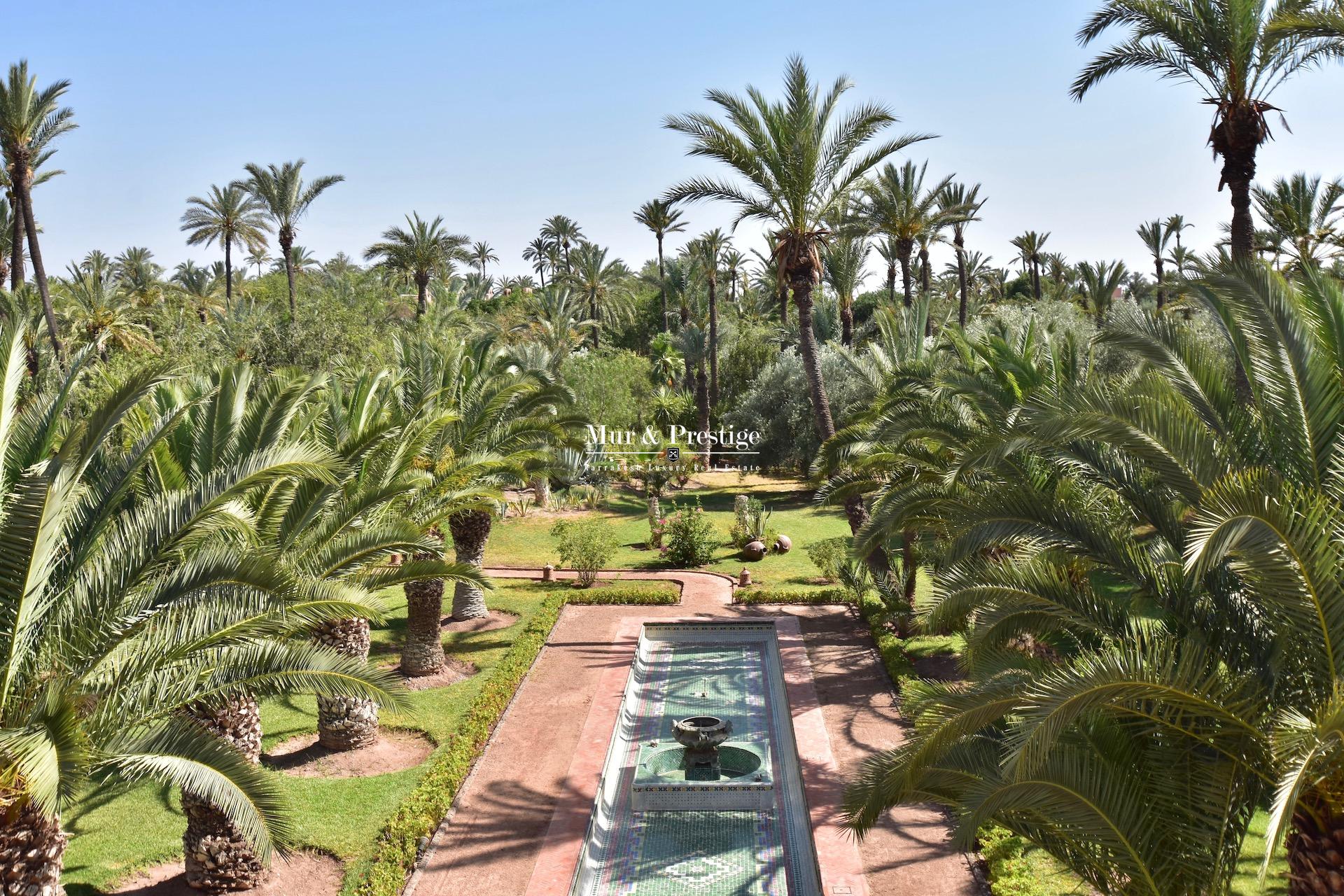 Agence Immobilière Marrakech - Palais à la vente à la Palmeraie de Marrakech 