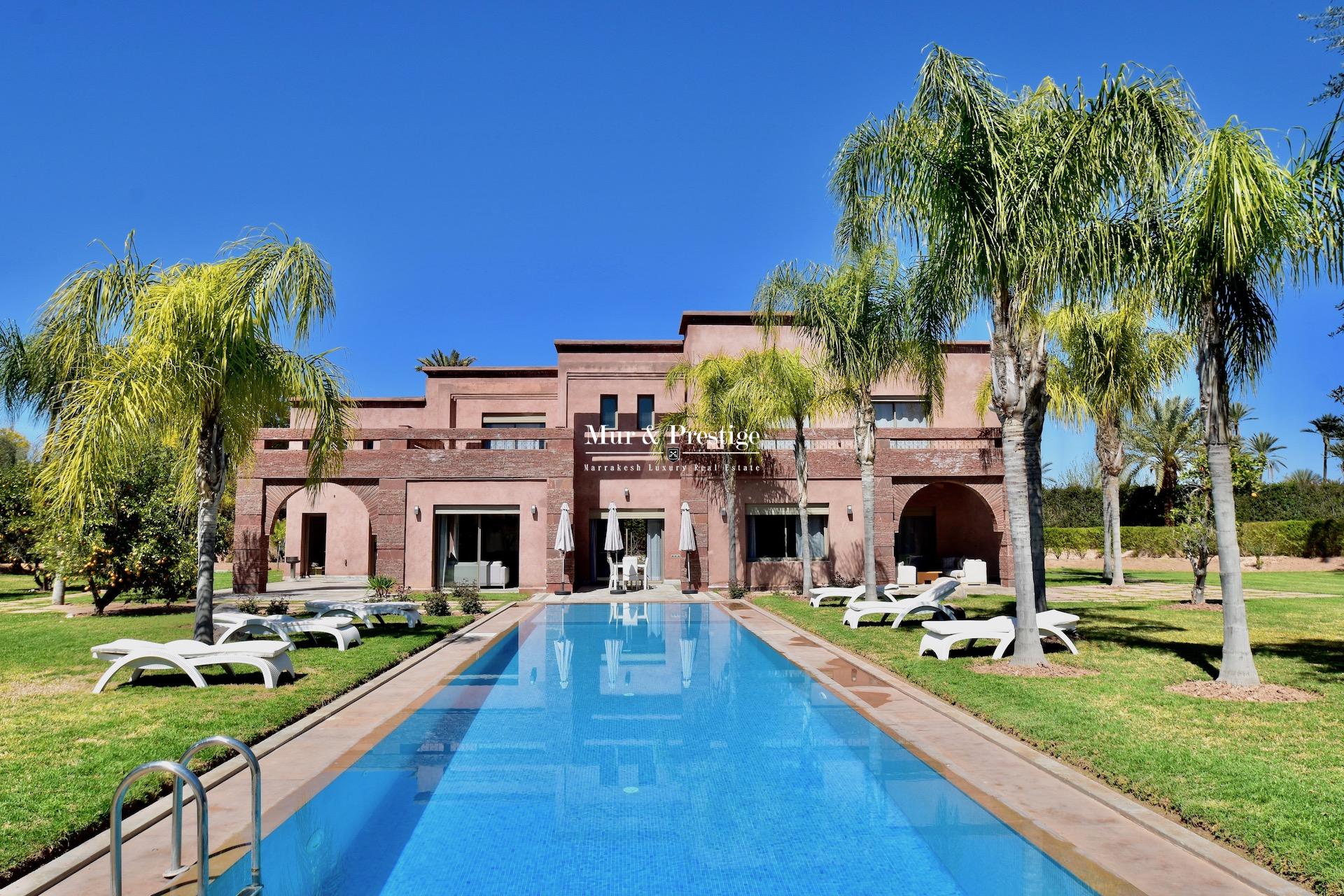 Agence immobilière Marrakech – Maison moderne à louer à la Palmeraie