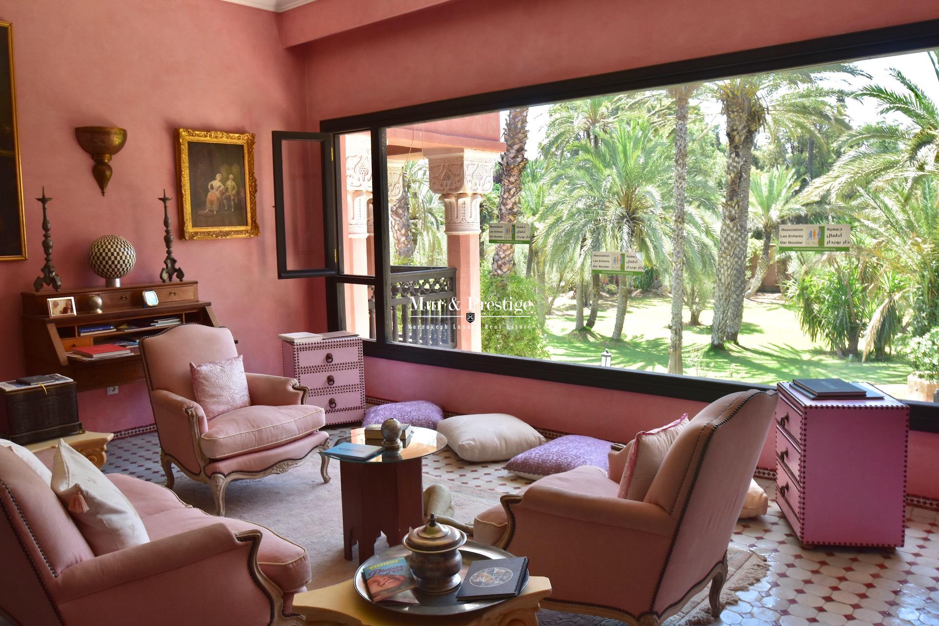 Agence Immobilière - Maison à vendre à la palmeraie Marrakech 