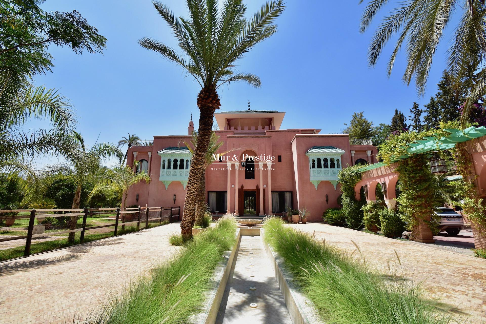 Agence Immobilière - Maison à vendre à la palmeraie Marrakech 