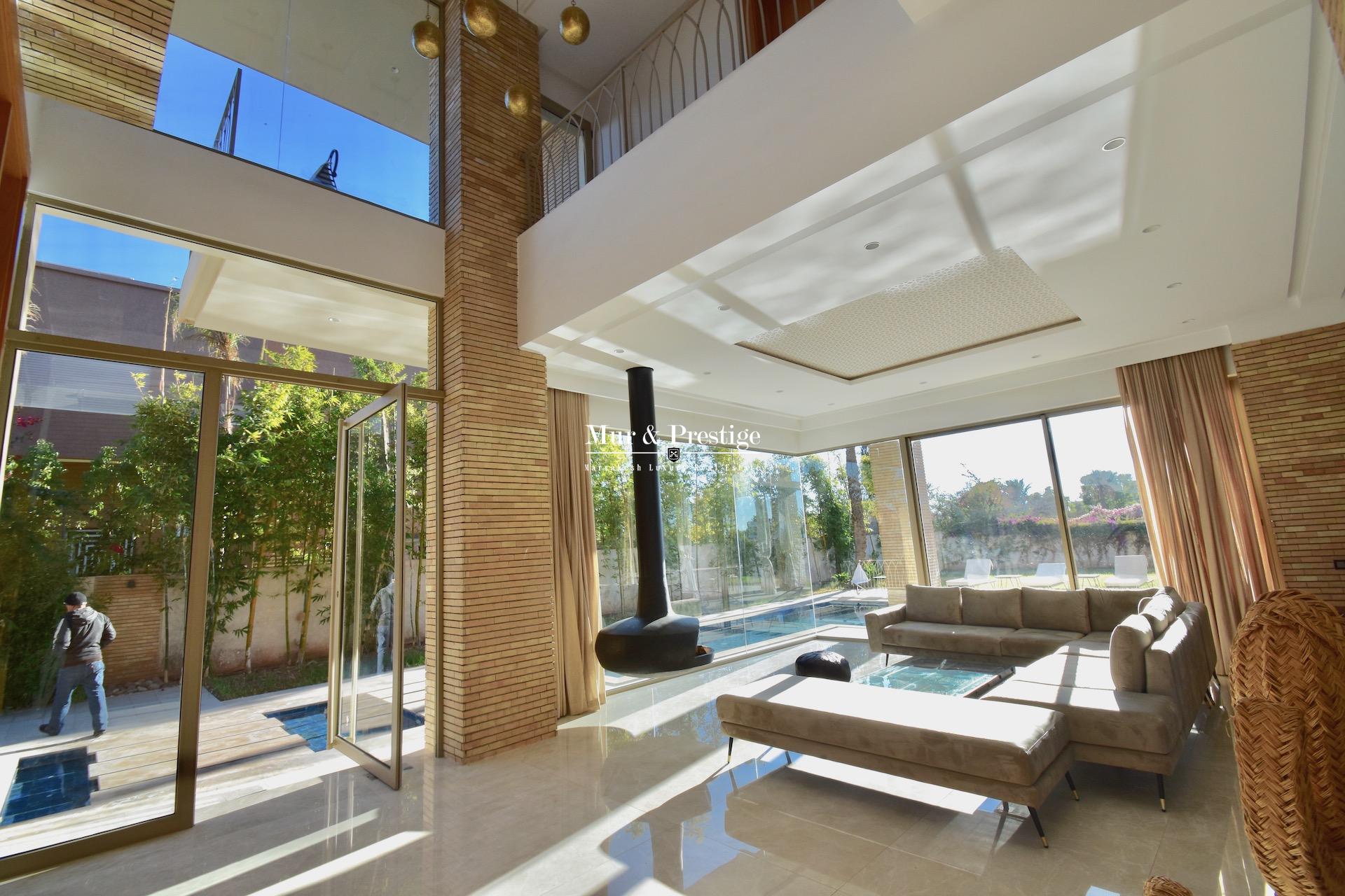 Agence Immobiliere Marrakech – Propriété contemporaine à vendre proche Golf Amelkis 