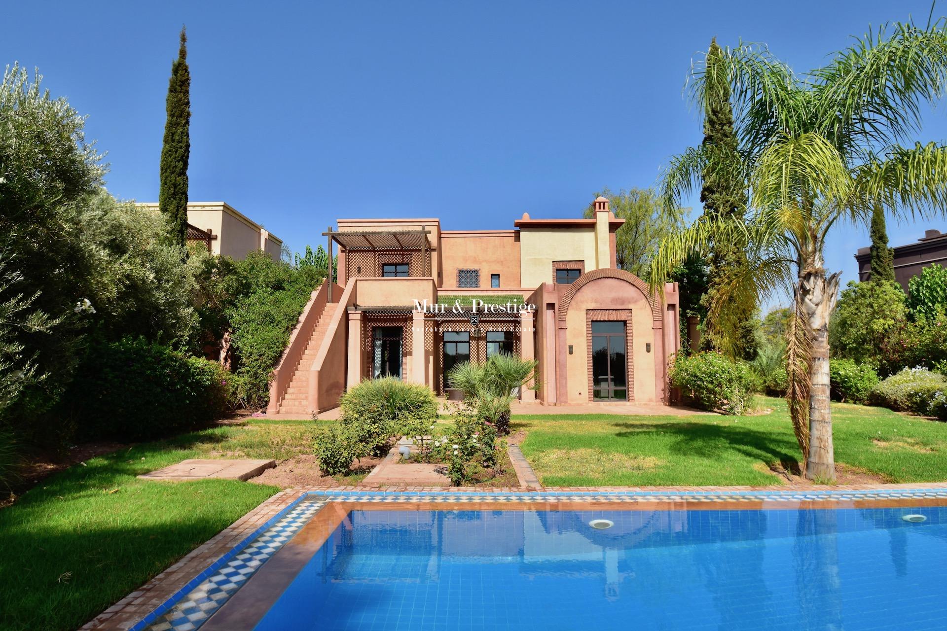 Villa à vendre en 1ère ligne de golf à Marrakech