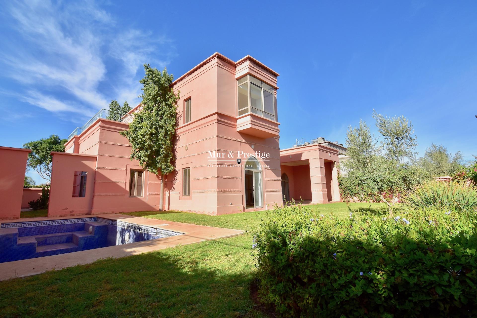 Maison Charles Boccara en Location sur le Golf Amelkis à Marrakech - Agence Immobilière