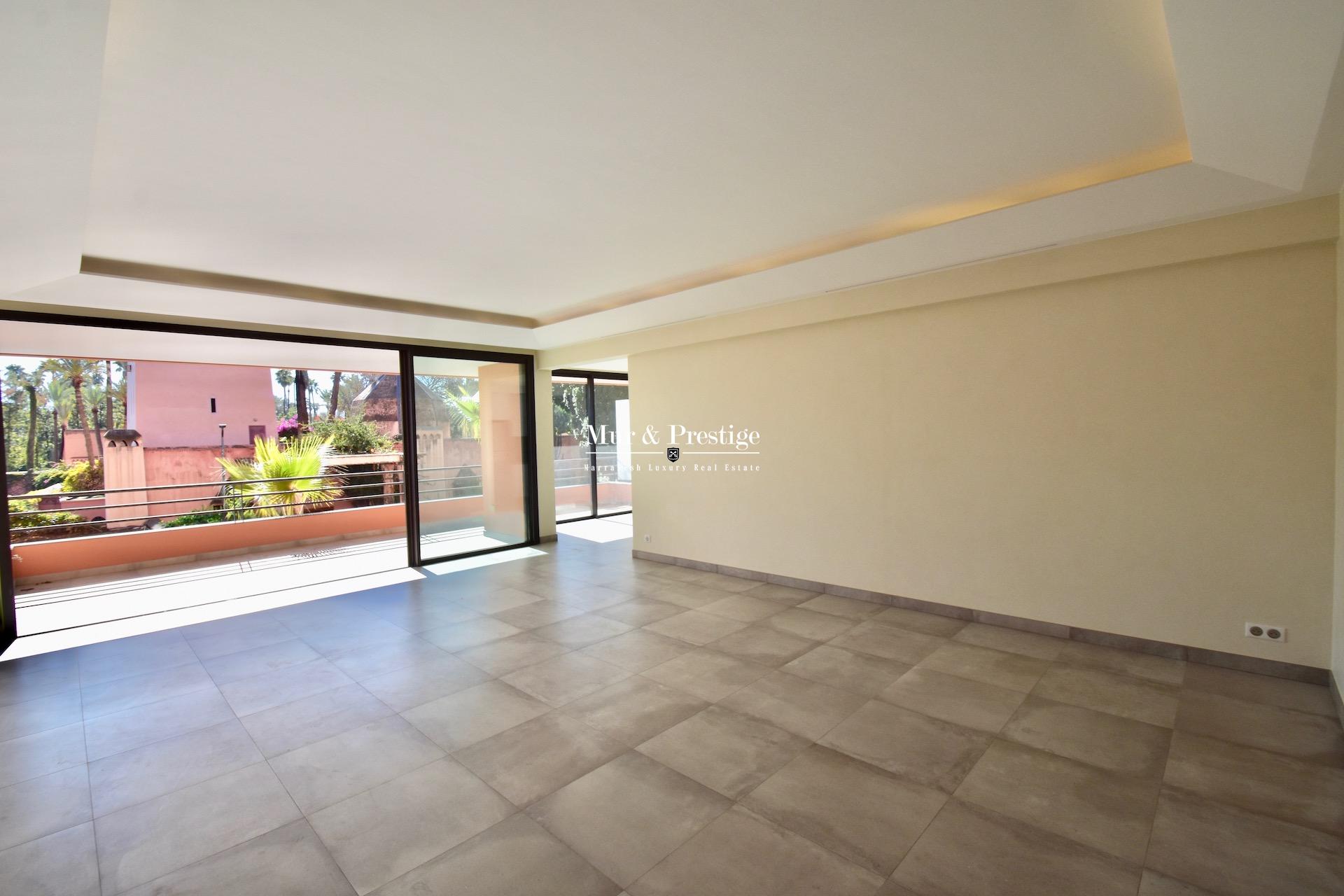 Vue jardin Majorelle, appartement neuf à vendre à Marrakech