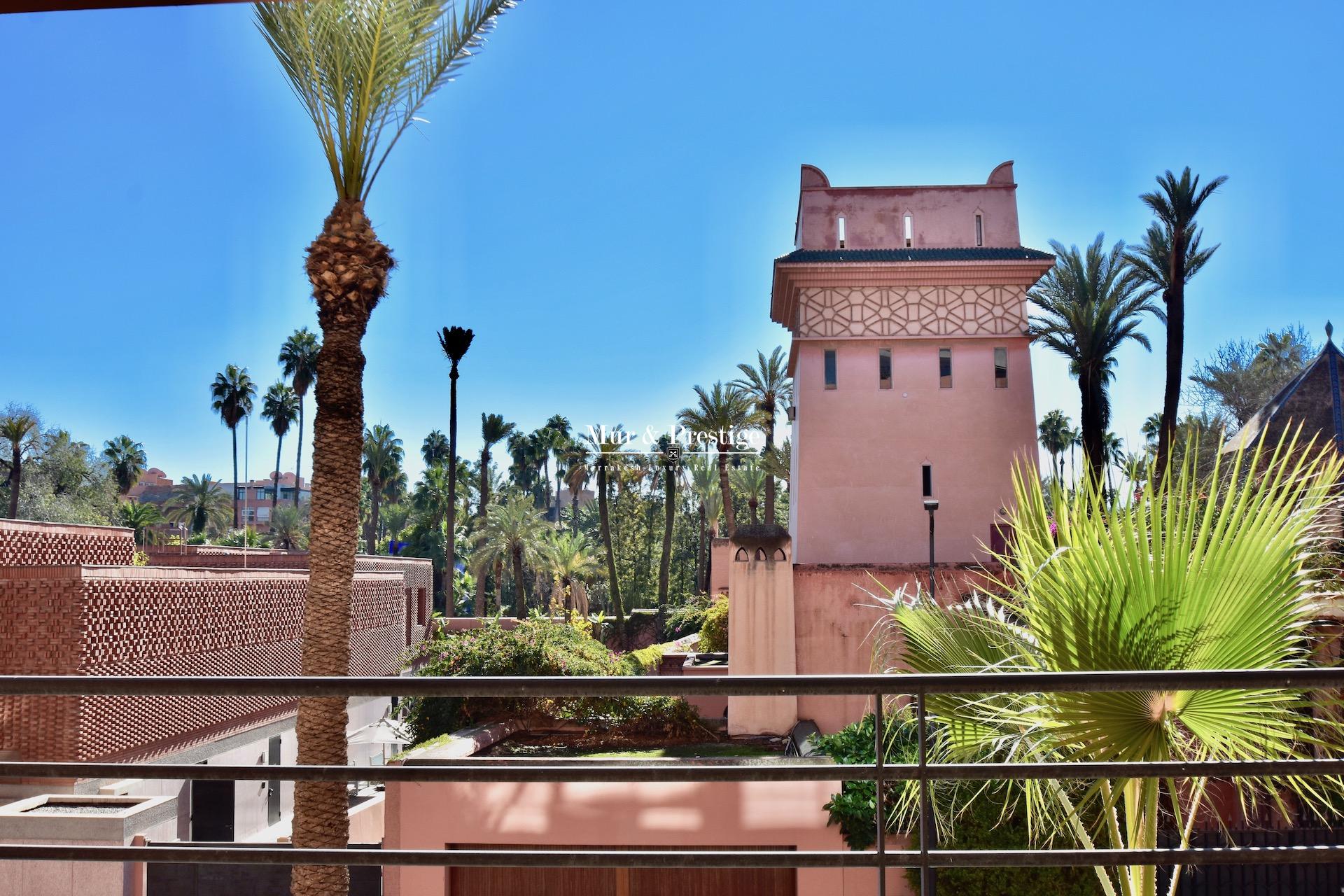 Vue jardin Majorelle, appartement neuf à vendre à Marrakech