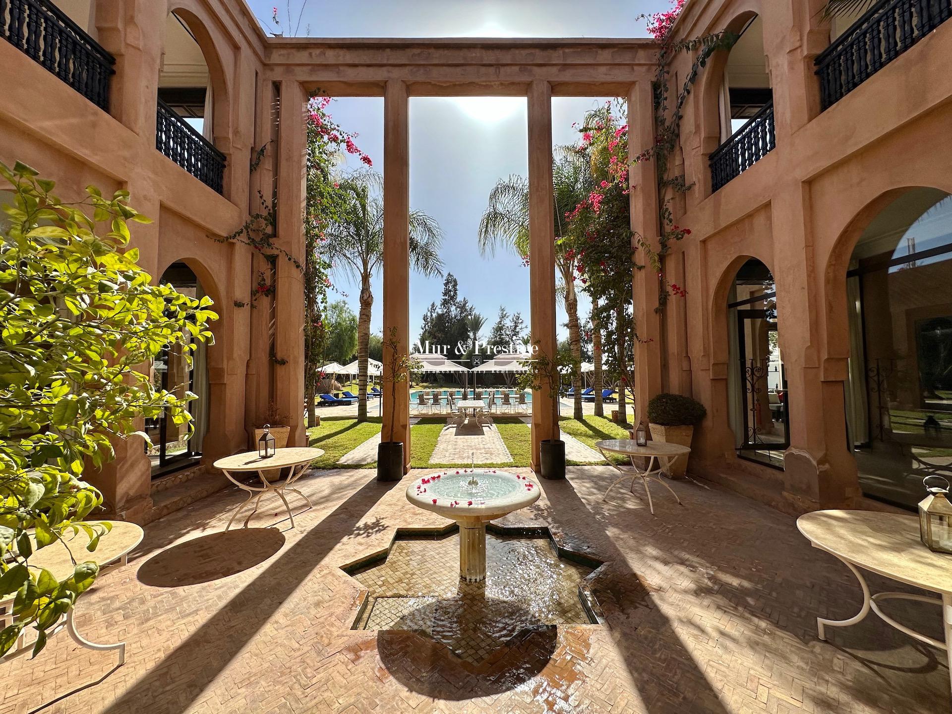 Palais d’hôtes à Vendre – Triangle d’or Palmeraie 
