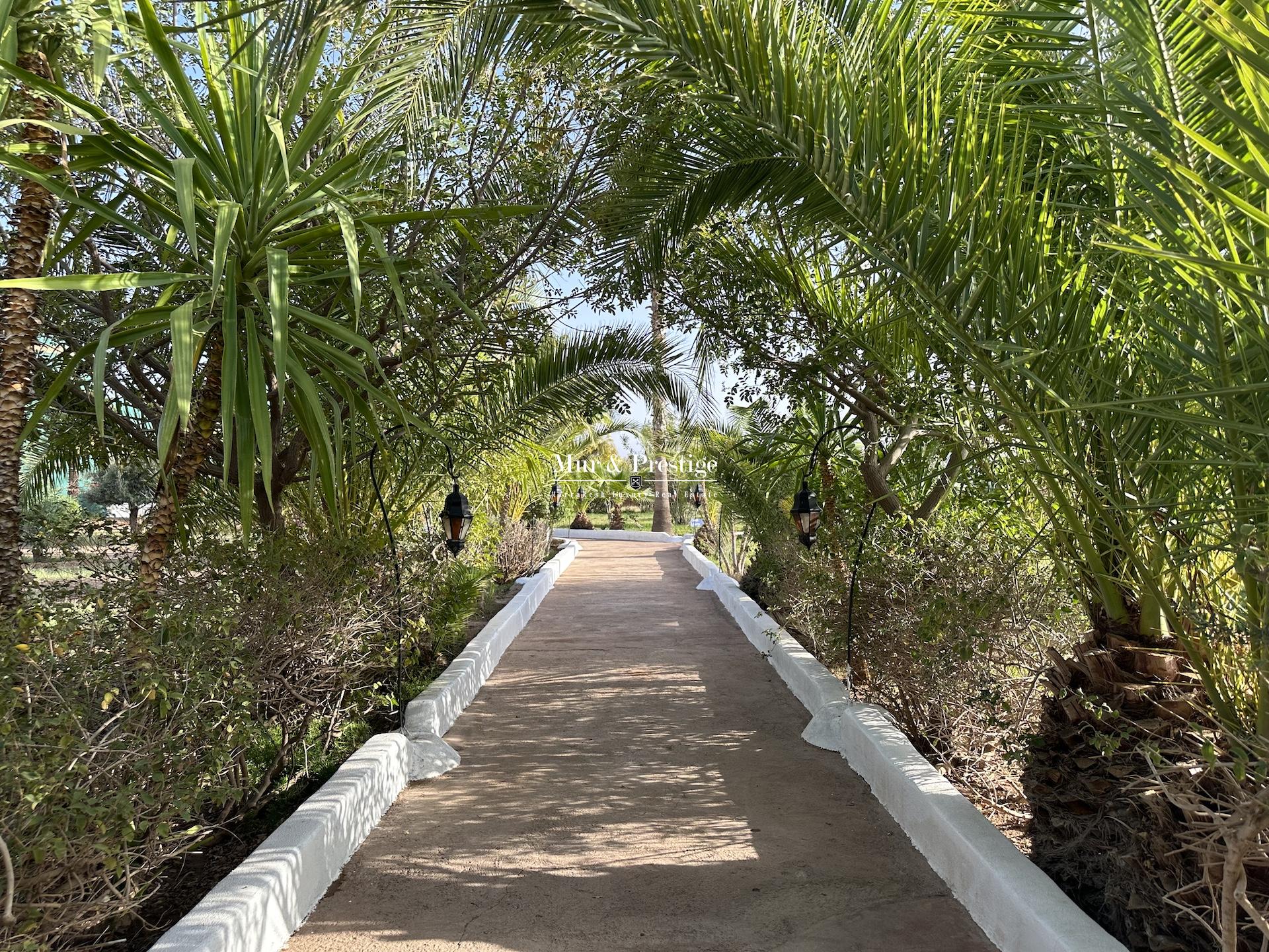 Achat Maison d’hôtes sur 5 hectares (avec VNA) à Marrakech Route de l’Ourika
