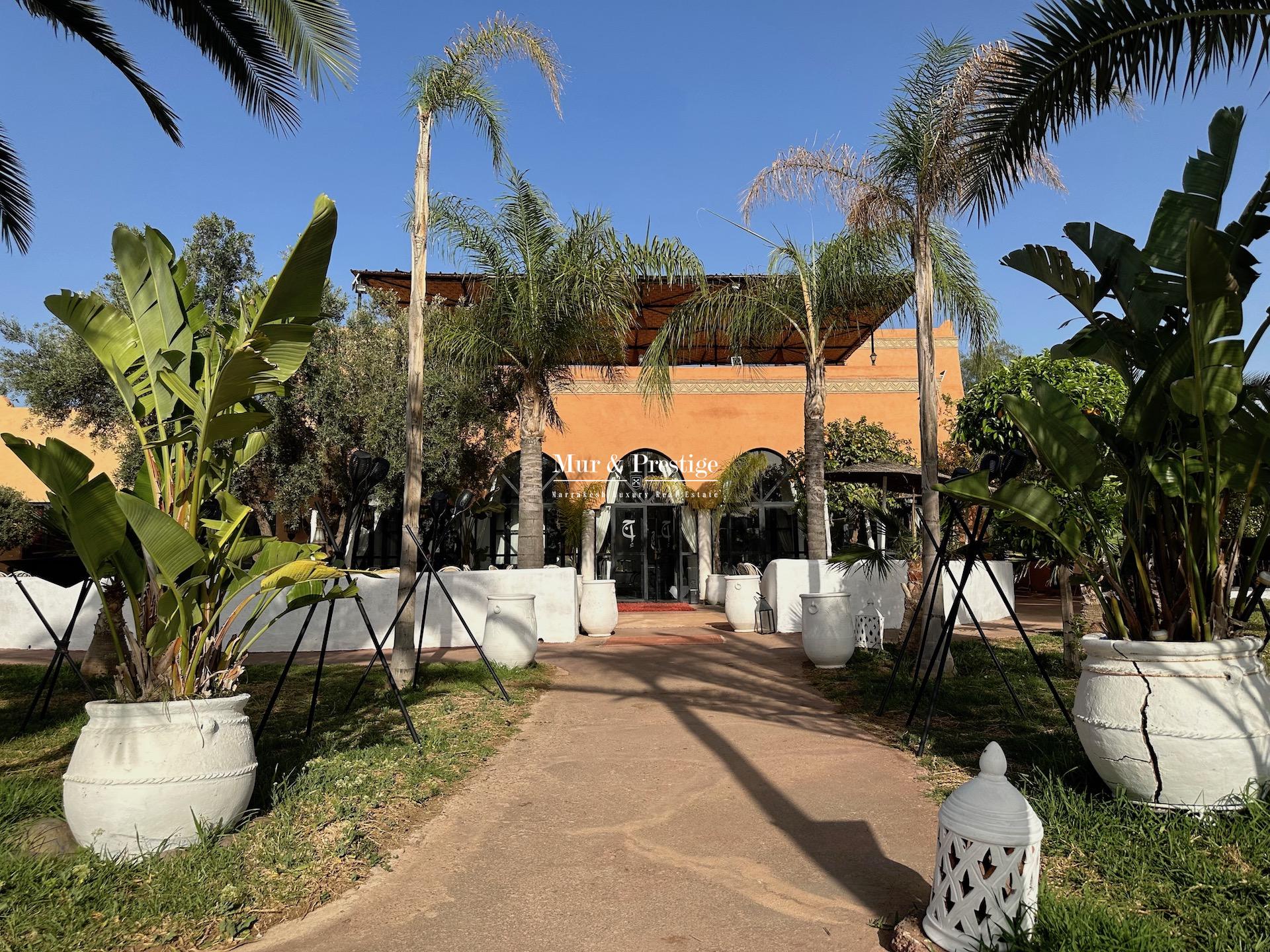 Achat Maison d’hôtes sur 5 hectares (avec VNA) à Marrakech Route de l’Ourika