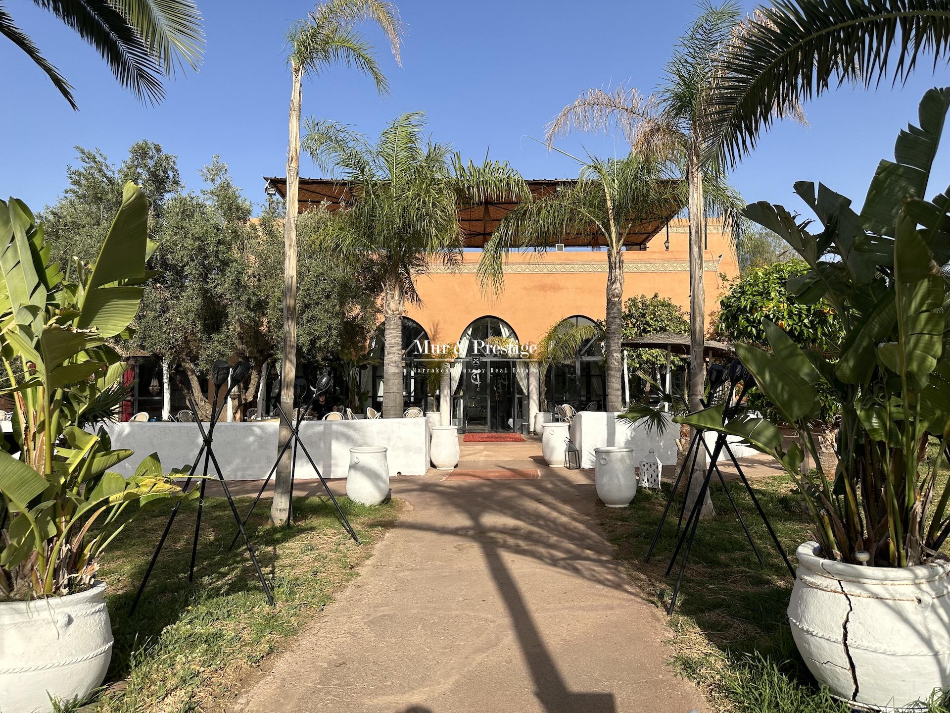 Achat Maison d’hôtes sur 5 hectares (avec VNA) à Marrakech Route de l’Ourika