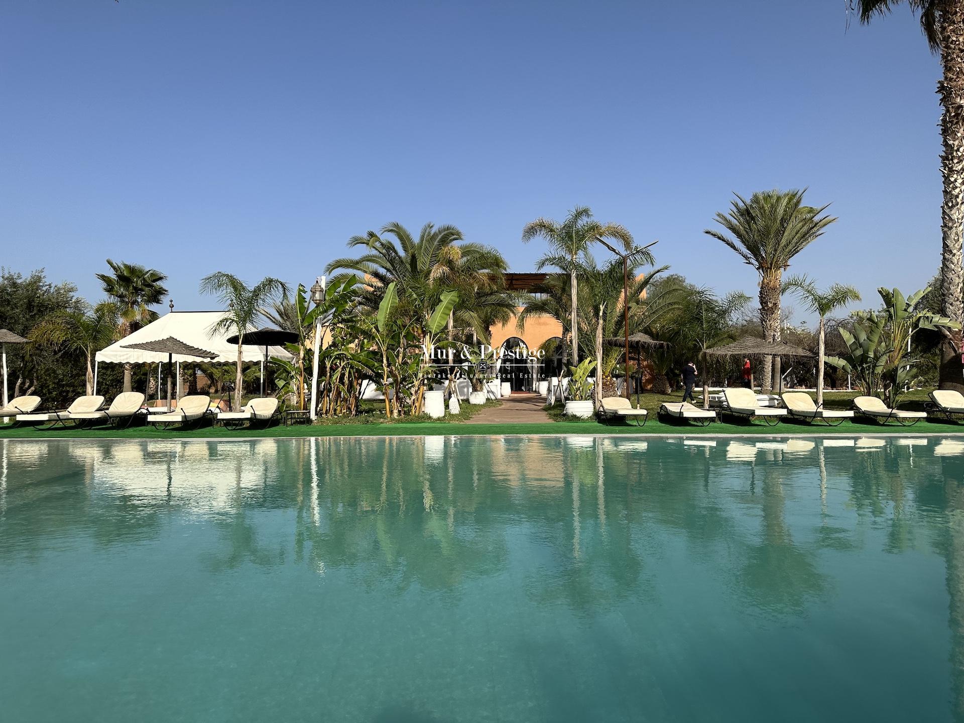 Achat Maison d’hôtes sur 5 hectares (avec VNA) à Marrakech Route de l’Ourika