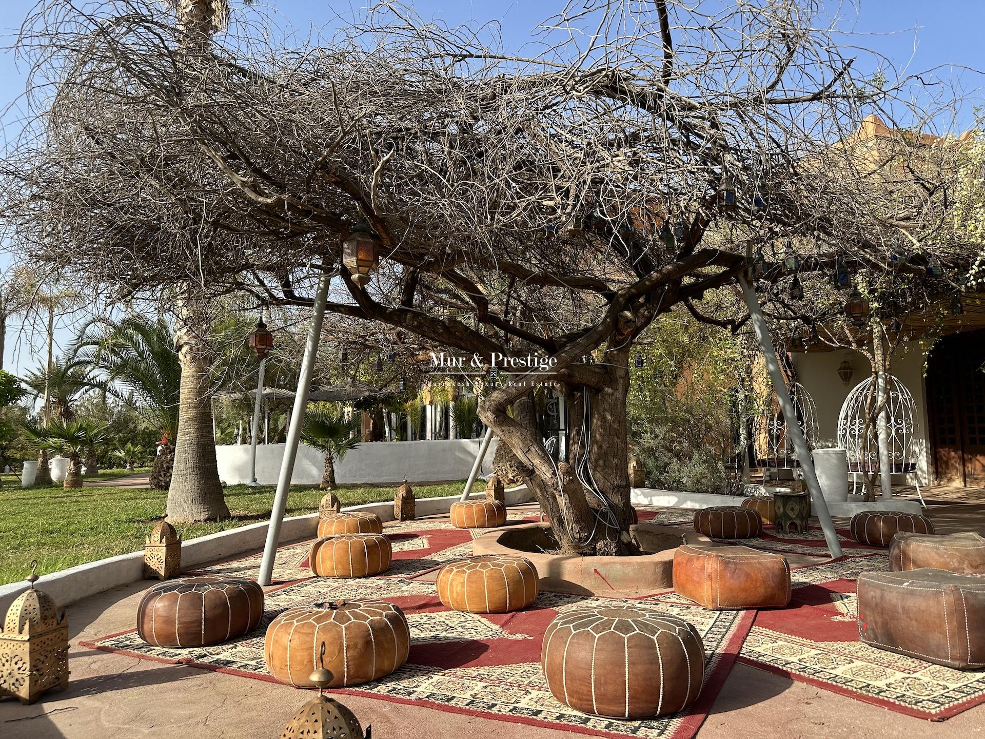 Achat Maison d’hôtes sur 5 hectares (avec VNA) à Marrakech Route de l’Ourika