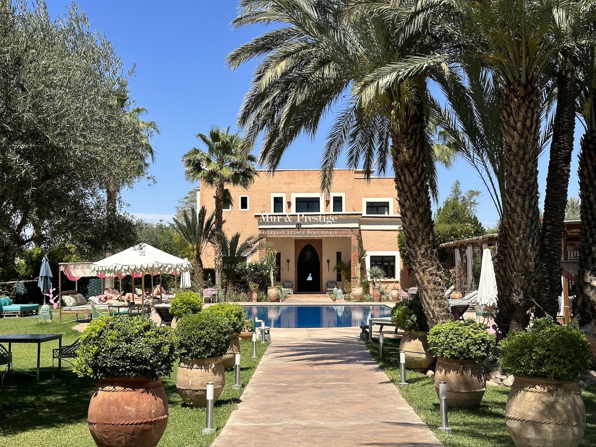 Maison d'Hôtes à vendre à 10 min du Centre-Ville de Marrakech